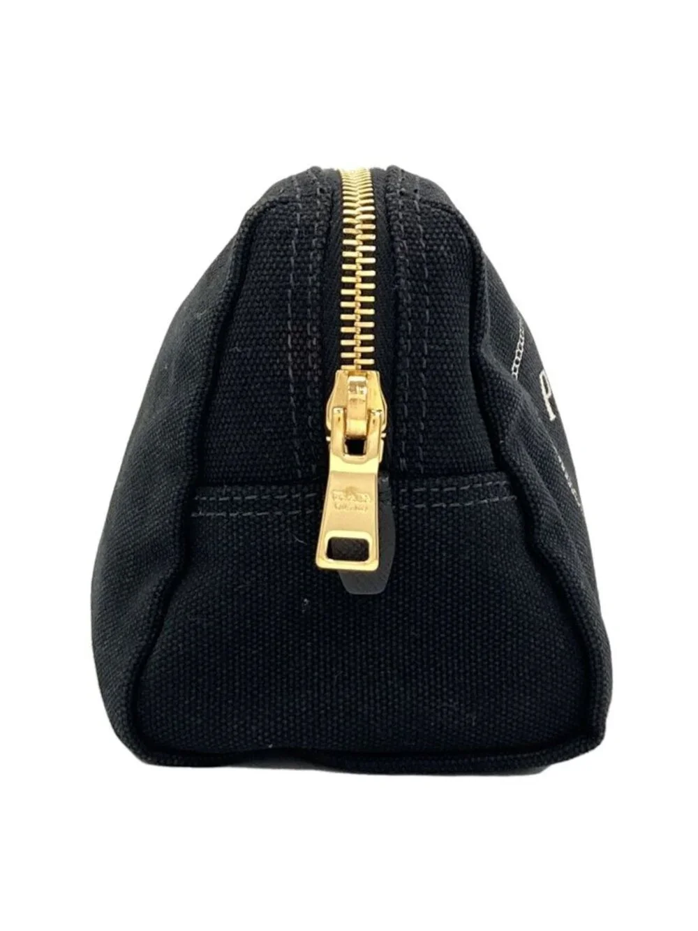 Prada Logo Makeup Pouch Canvas